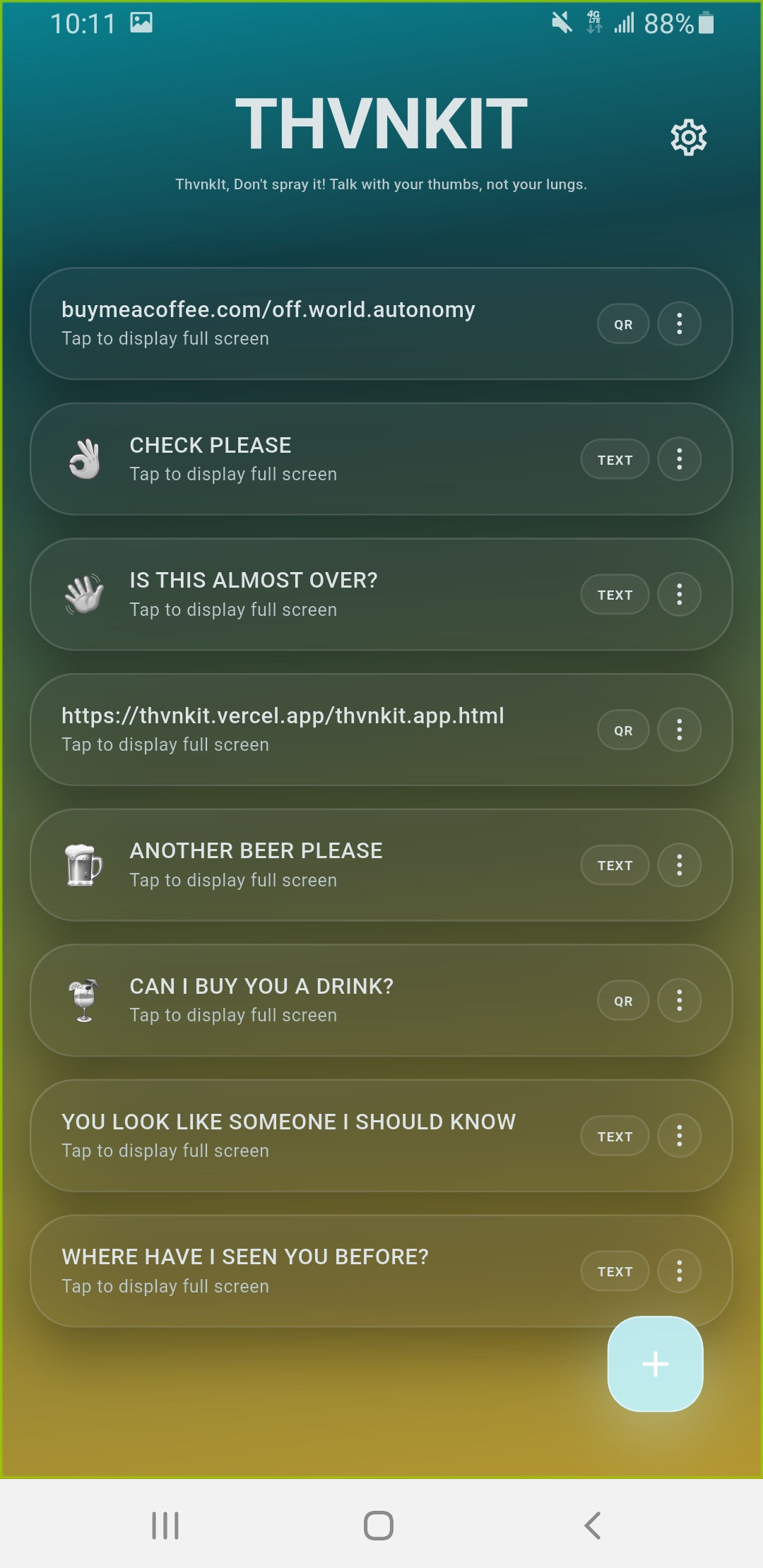 Phrase List