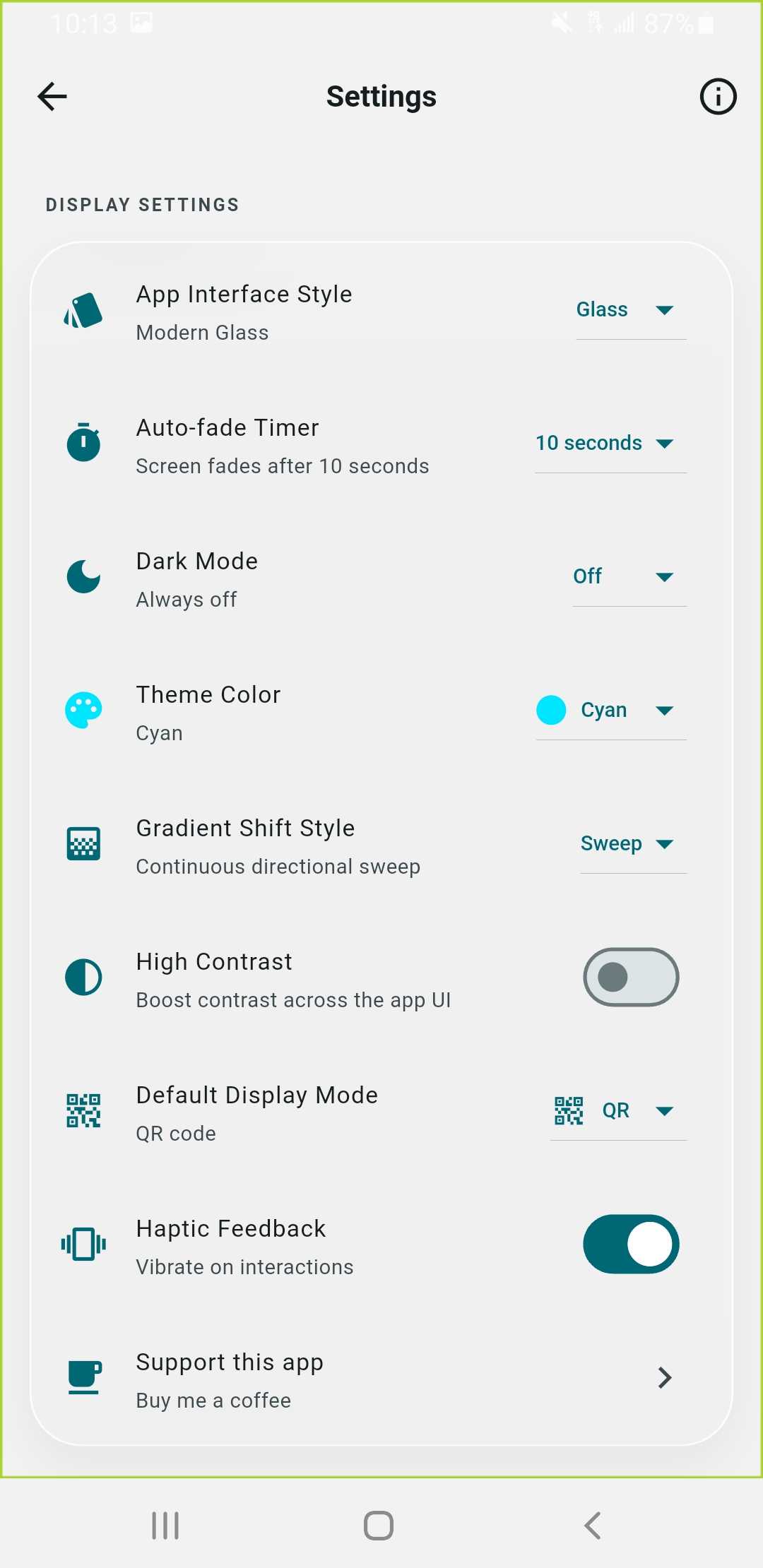 Brightness Settings
